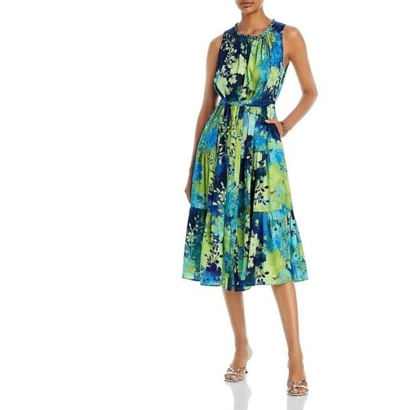 Kobi Halperin Dresses & Skirts - Kobi Halperin Nancy Dress, Green & Blue Tropical Island Colors, Size XL